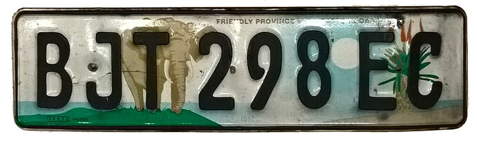 EC Licence plate