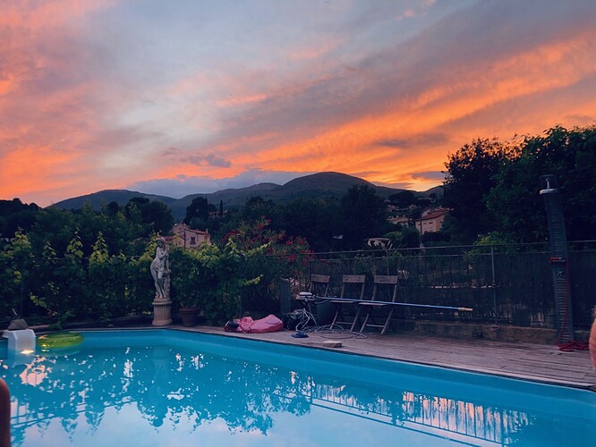 Pool at evening