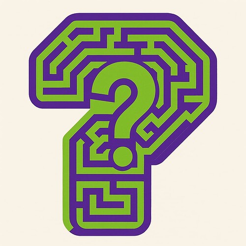 green conundrum with purple edges