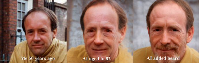 me AI aged to 82 + AI beard