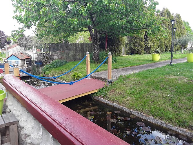 Miniature Water Mill & Bridge