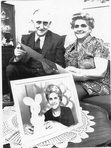 Grandpa and Lucille with Rabbit