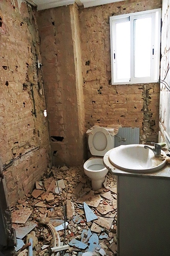 001b Bathroom demolition