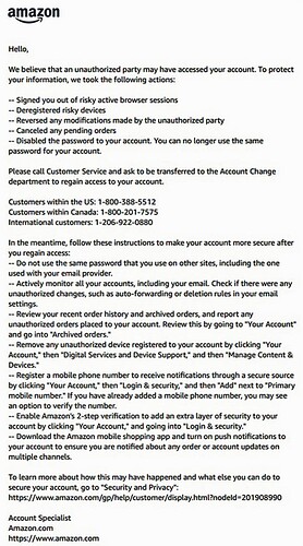 is this an amazon scam