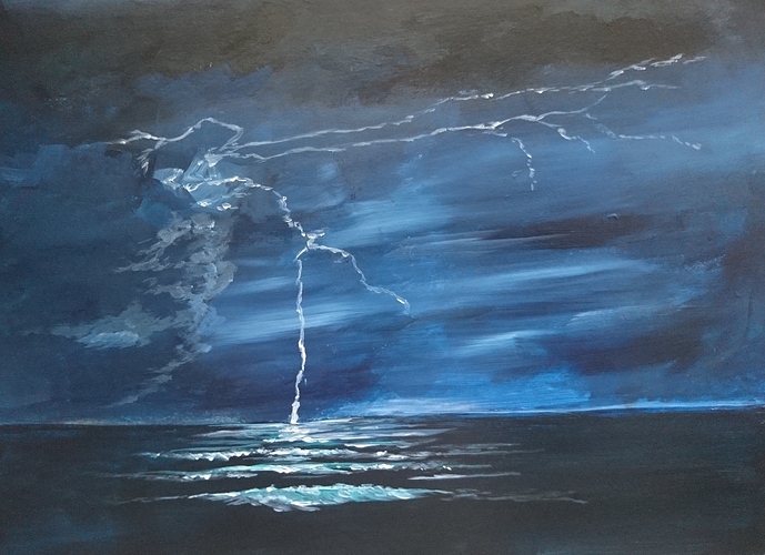 Lightning at Sea_A4