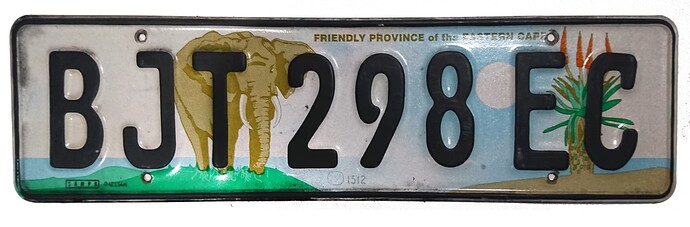 EC Licence plate