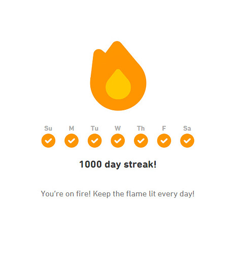 1000 Day streak