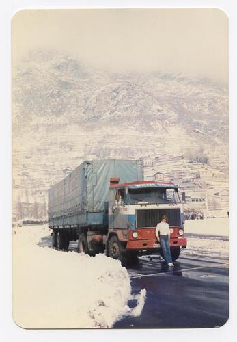 m. Volvo F89 330 1977 possibly at Aosta, Italy February 1983
