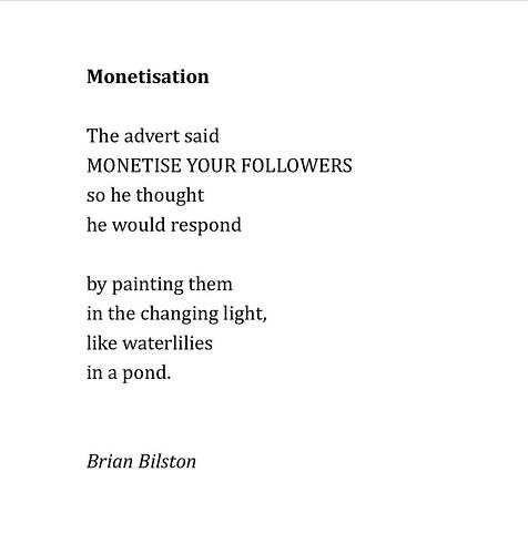 Monetise-poem
