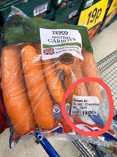 british carrots grown in Chernobyl