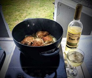 Chicken casserole in the van