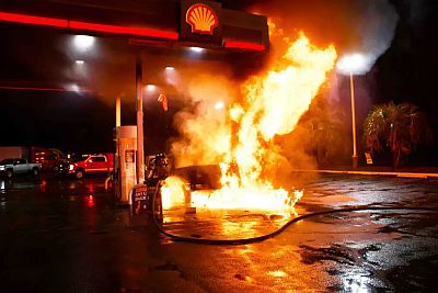 shell petrol station fire